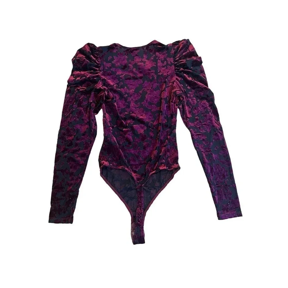Free people Magic Hour Flocked Bodysuit